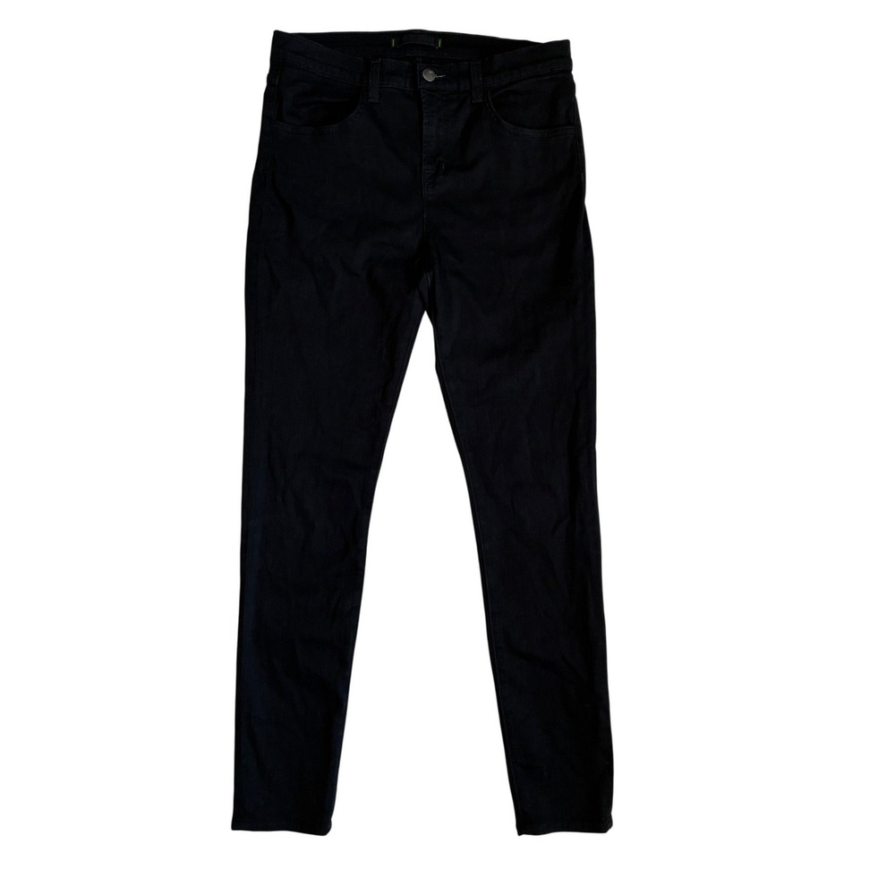 J Brand Maria High Rise Skinny Jeans Hewson Black Denim Womens 30